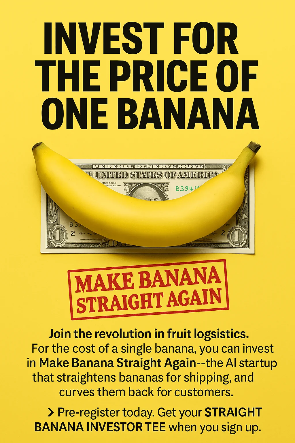 Make Banana Straight Again Poster